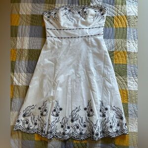 White House Black Market embroidered dress